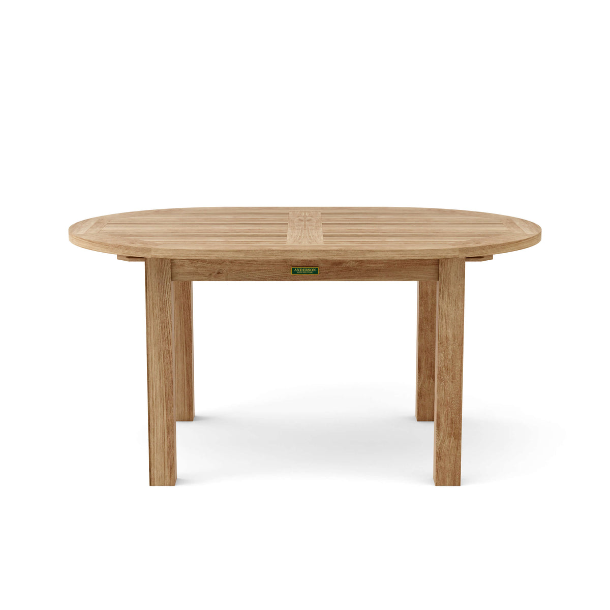 SET-29 Bahama oval extension table in 59-inch closed configuration, natural teak