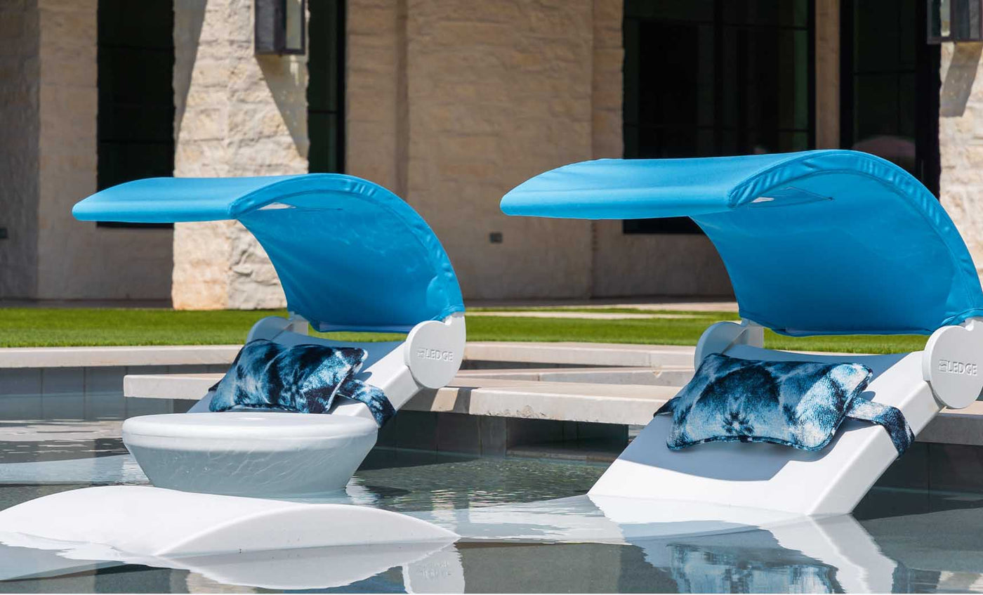 Signature Headrest Pillow — In-Pool Chaise Comfort & Phone Pocket