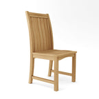 Included Chicago side chair CHD-720, three-quarter view, natural teak