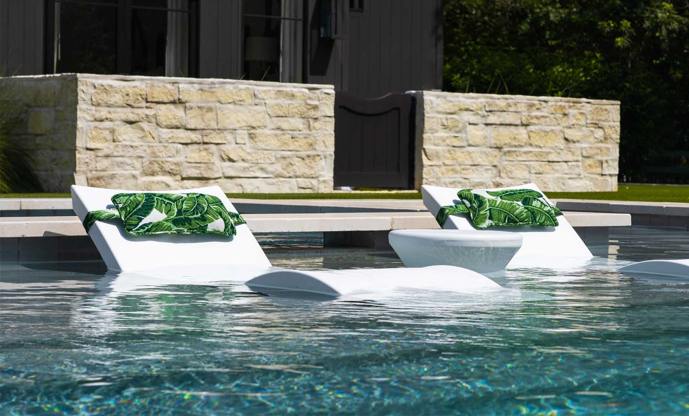Signature Headrest Pillow — In-Pool Chaise Comfort & Phone Pocket