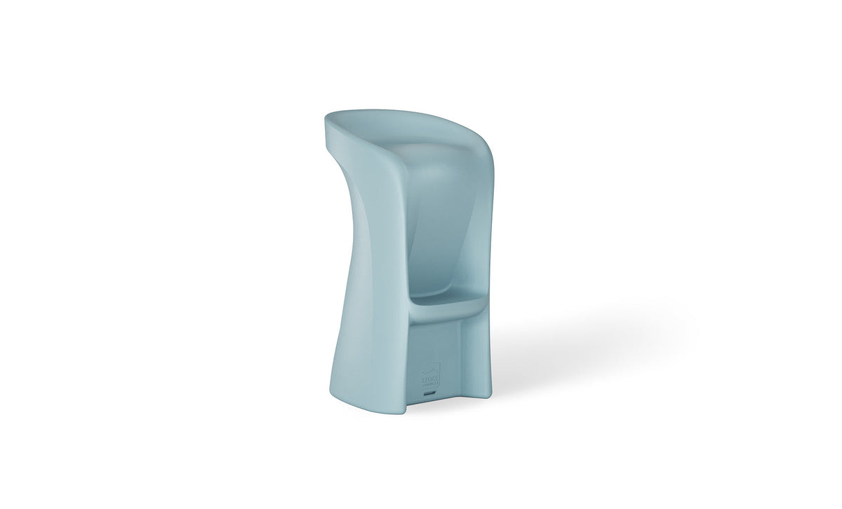 Frost Ledge Lounger Signature Bar Height in-pool barstool on a white background
