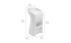 Signature in-pool barstool Counter Height and Bar Height dimension guide