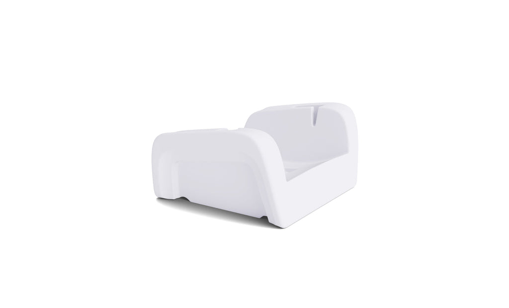 White Signature Chaise Armrest Console