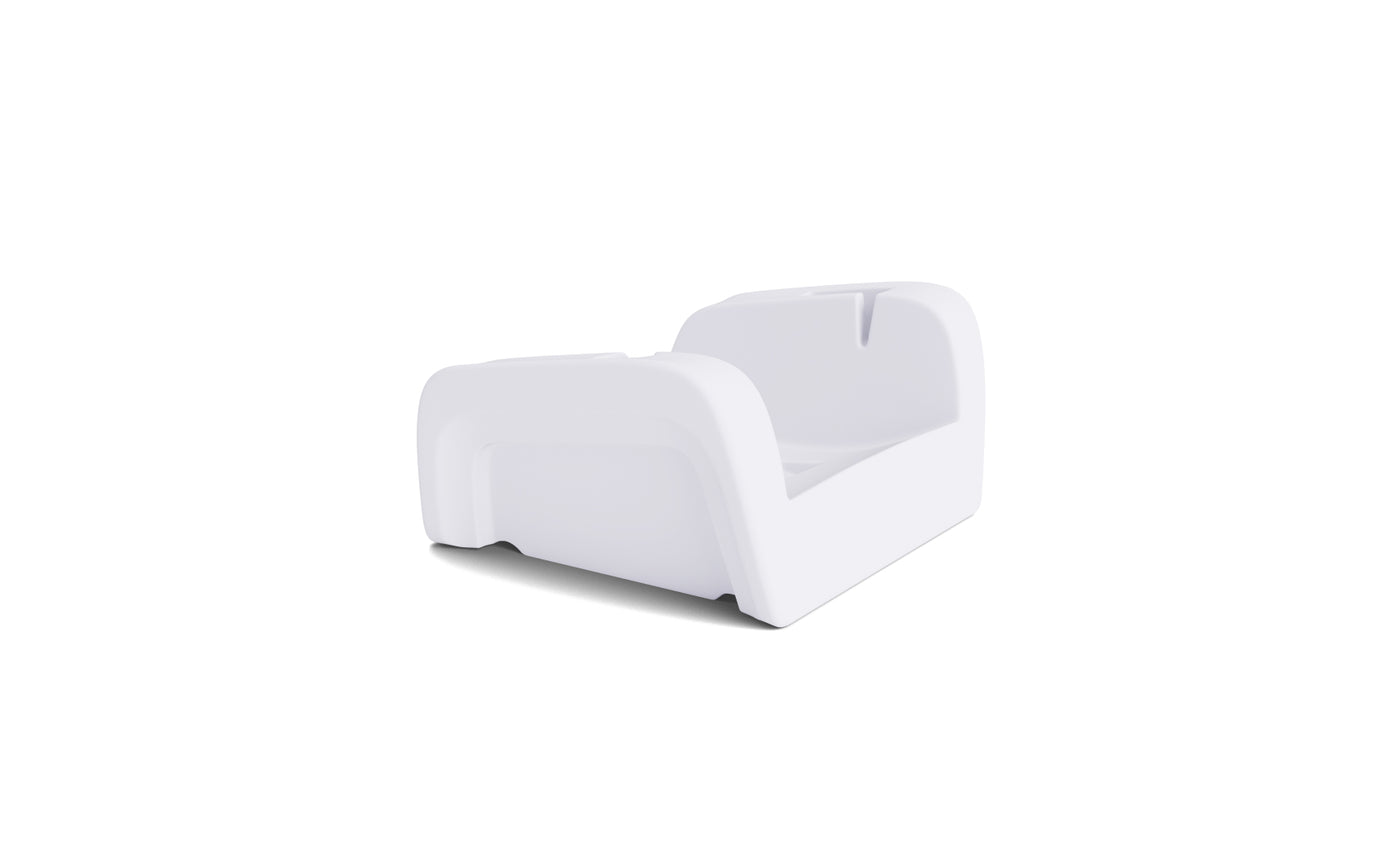 White Signature Chaise Armrest Console