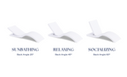 Three recline positions for the Signature Adjustable Chaise: 25, 45 and 60 degrees