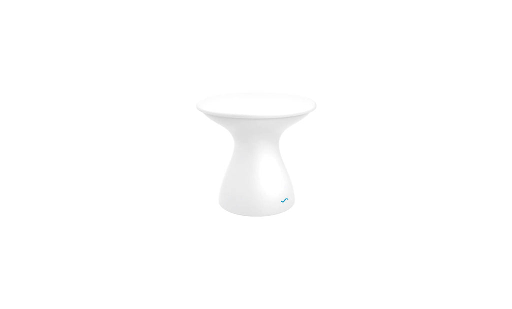 Autograph Standard Side Table with White lid and White base