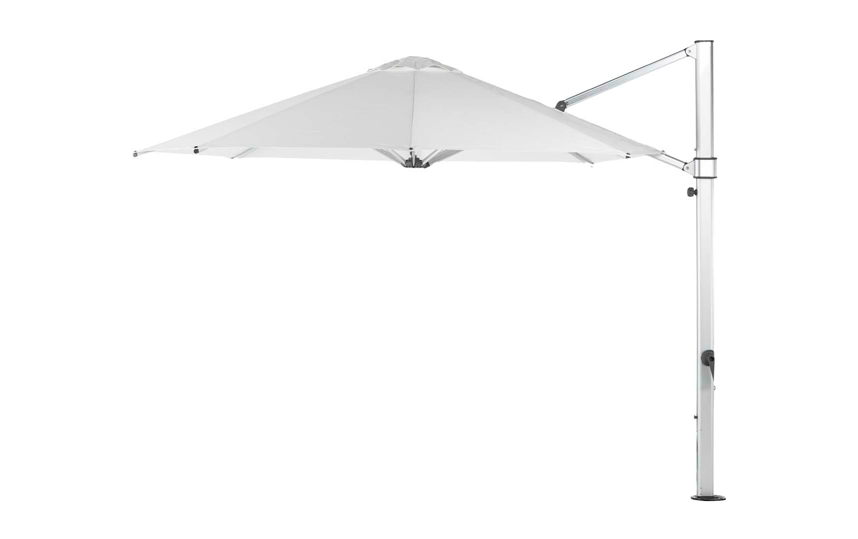 Ledge Lounger Ultra Cantilever Umbrella, White, minimalist patio design