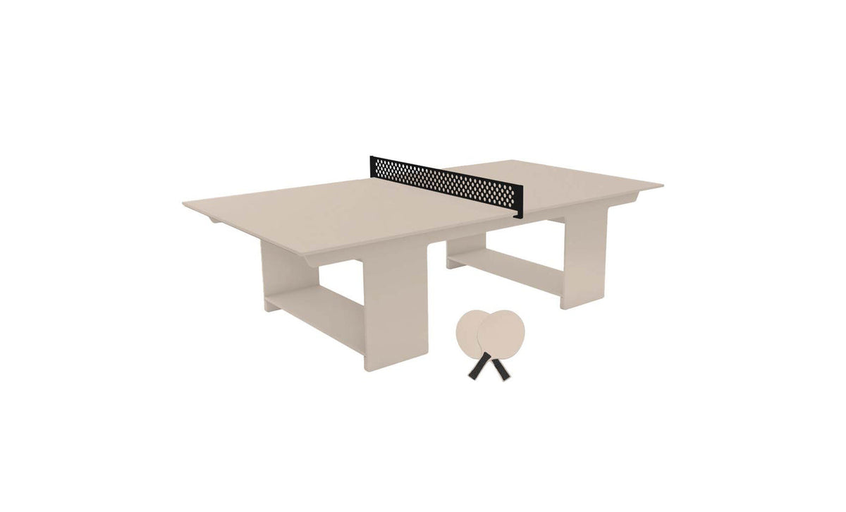 Ledge Lounger Table Tennis Set — Cloud table, Black net and paddle handles, Cloud paddle bodies