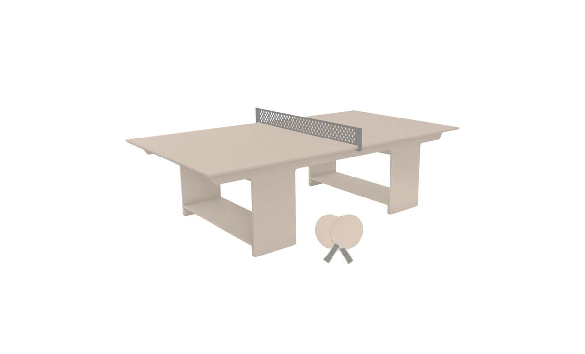 Ledge Lounger Table Tennis Set — Cloud table, Gray net and paddle handles, Cloud paddle bodies