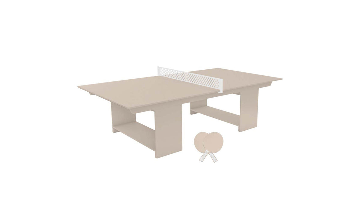 Ledge Lounger Table Tennis Set — Cloud table, White net and paddle handles, Cloud paddle bodies