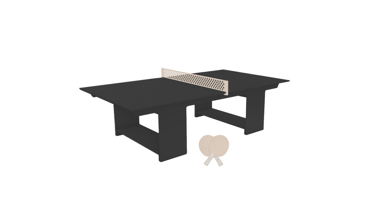 Ledge Lounger Table Tennis Set — Black table, Cloud net and paddle handles, Cloud paddle bodies