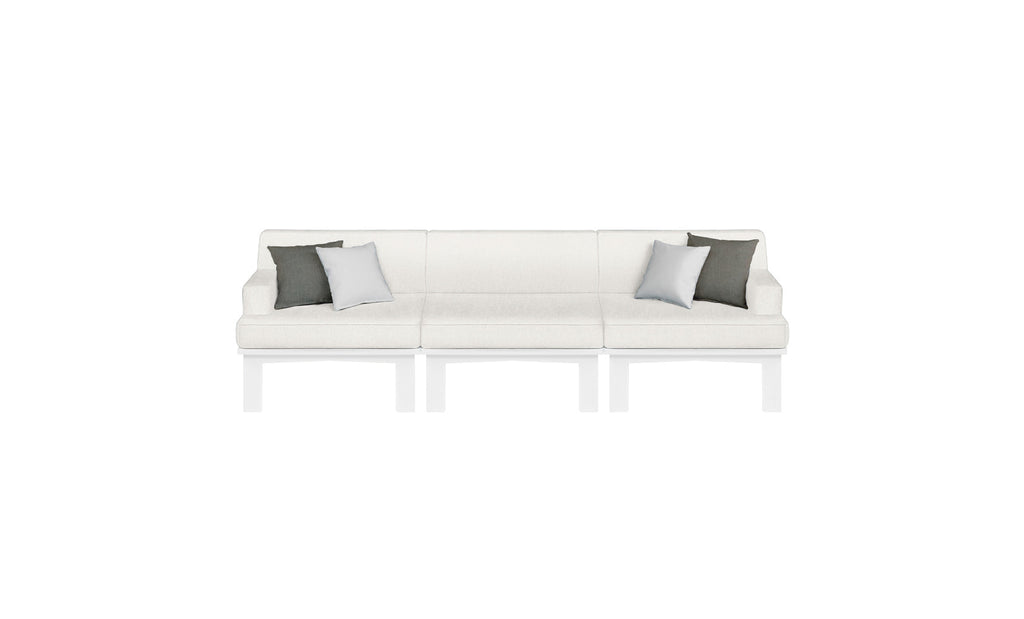 Ledge Lounger Mainstay 3-Piece Sectional Sofa, White resin, minimalist outdoor seating