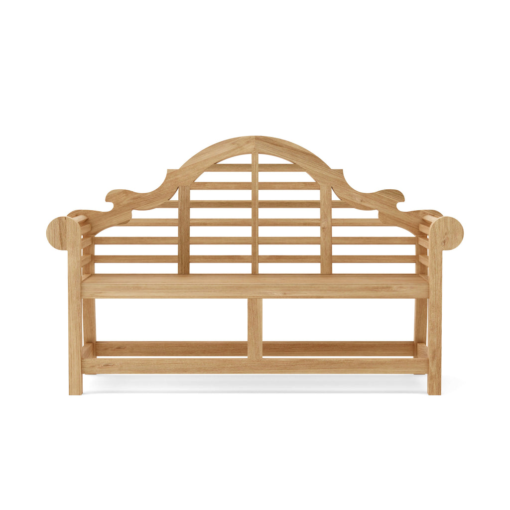 Anderson Teak BH-195 Marlborough two-seat bench, front view