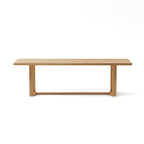 DS-227 solid teak 102-inch outdoor dining table, side view