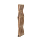 Marilla 16-inch folding teak side table, folded for storage