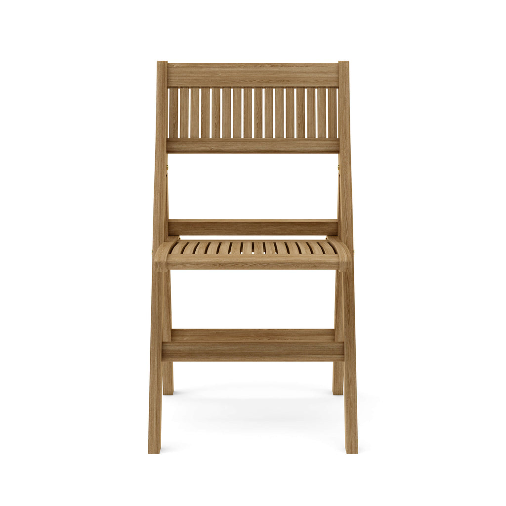 CHF-550F Windsor folding teak chair, front view