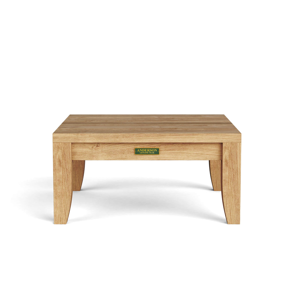 Anderson Teak Coronado Side Table DS-306 — angled view of solid teak side table