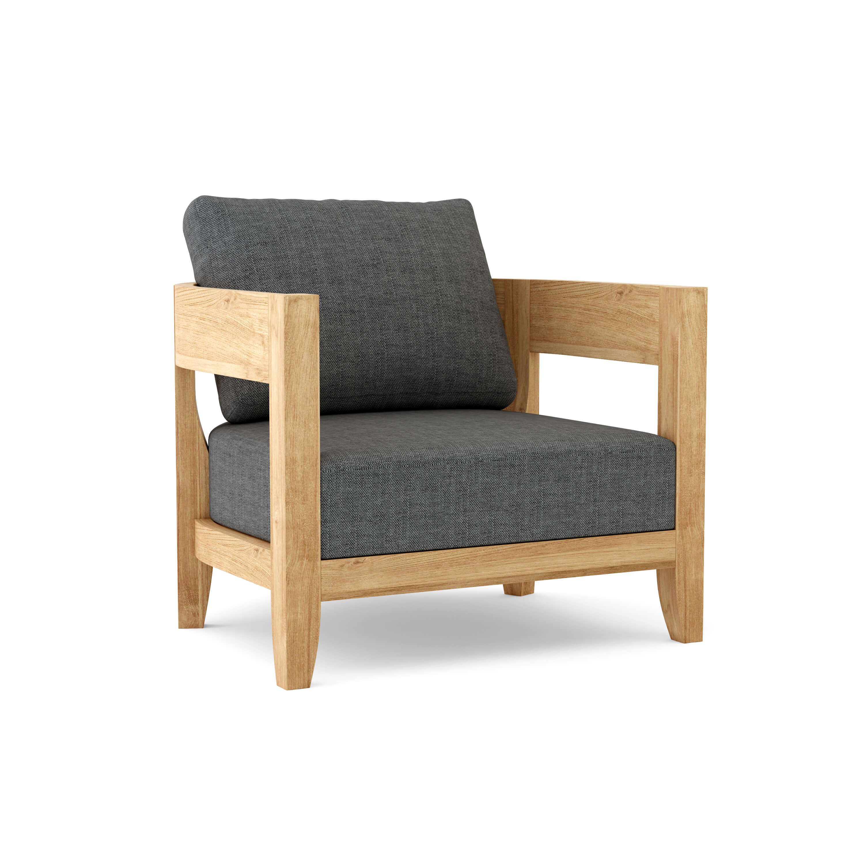 Anderson Teak Coronado Deep Seating Armchair, Cast Slate cushion, additional detail view