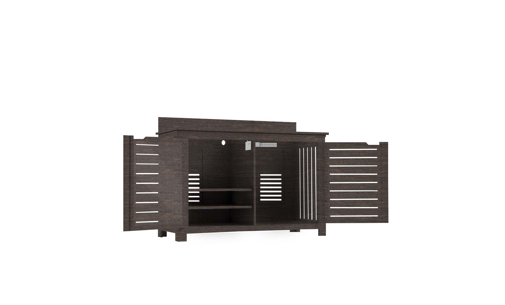 Ledge Lounger Mainstay Bar Credenza, Flint, without TV mount
