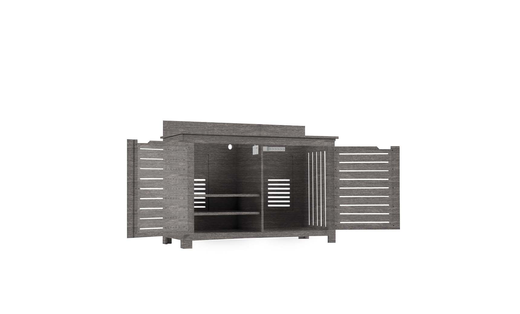 Ledge Lounger Mainstay Bar Credenza, Fog, without TV mount