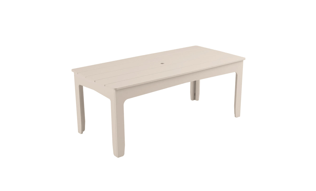 Ledge Lounger Mainstay Rectangular Dining Table 75", Cloud, studio product shot