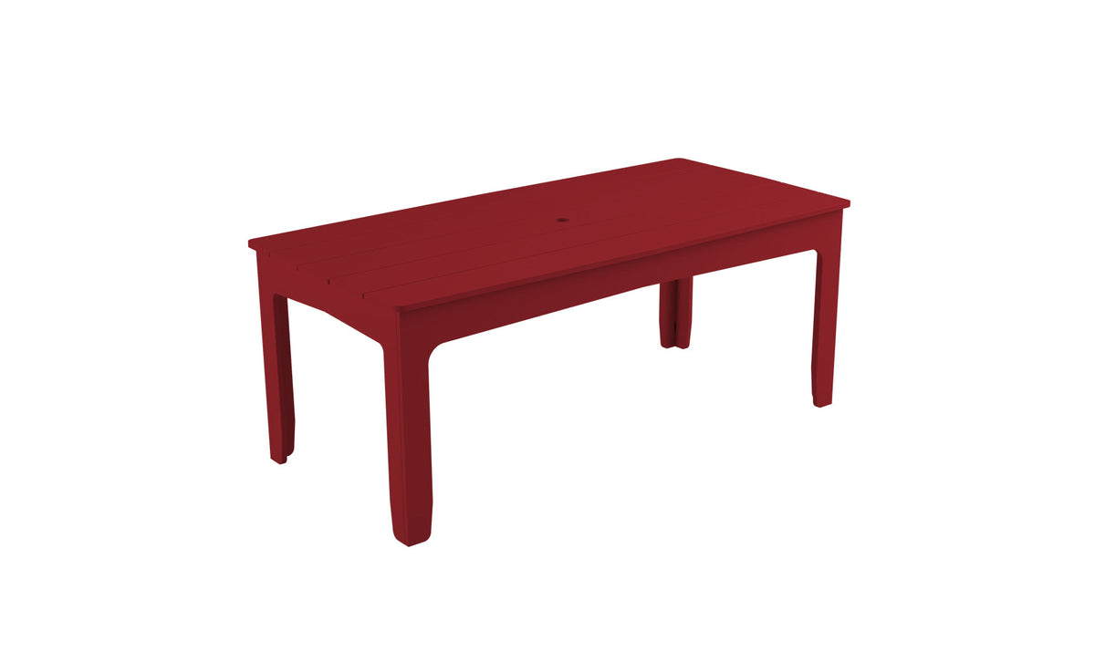 Ledge Lounger Mainstay Rectangular Dining Table 75", Red, studio product shot