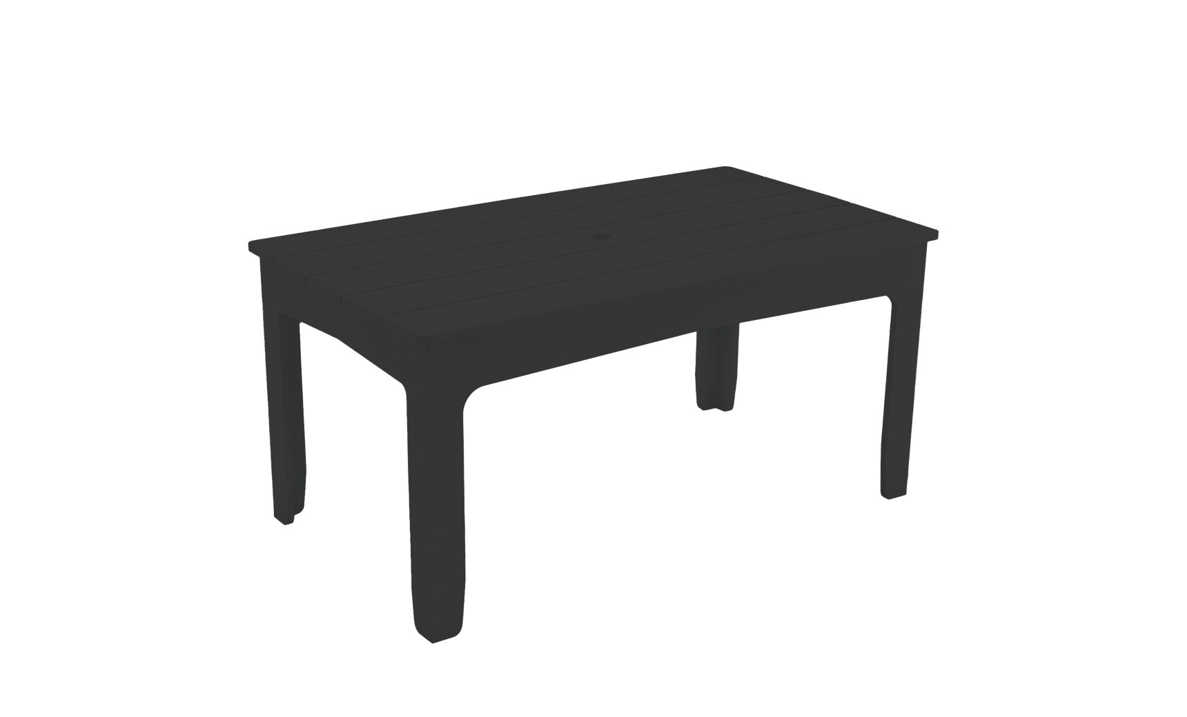 Ledge Lounger Mainstay Rectangular Dining Table, Black, minimalist patio design
