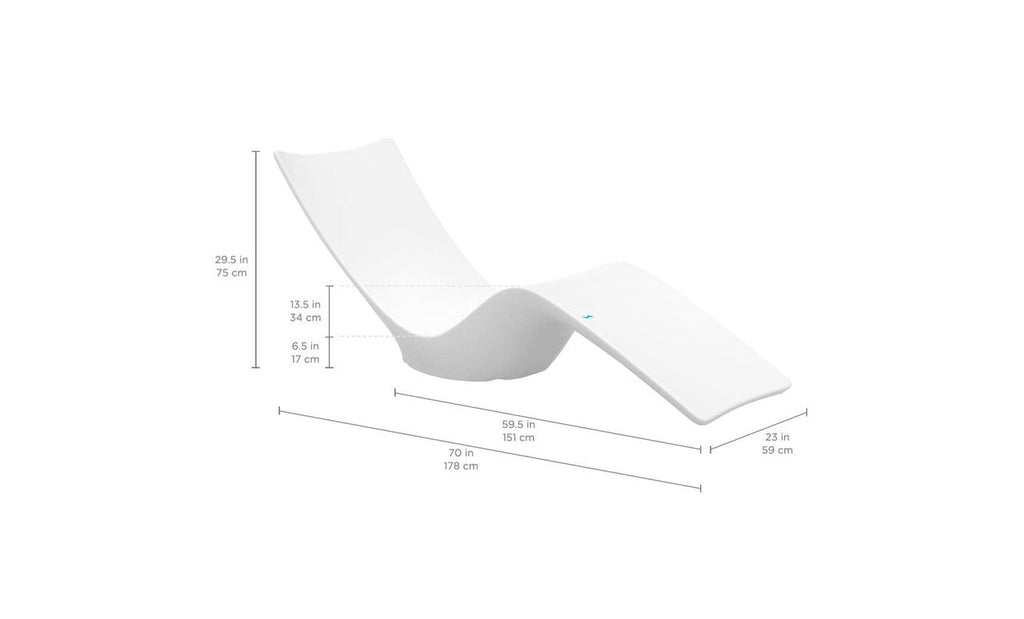 Ledge Lounger Autograph Chaise dimensions and specifications diagram