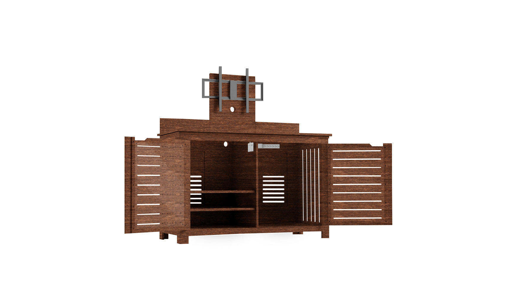 Ledge Lounger Mainstay Bar Credenza, Harvest, with TV mount