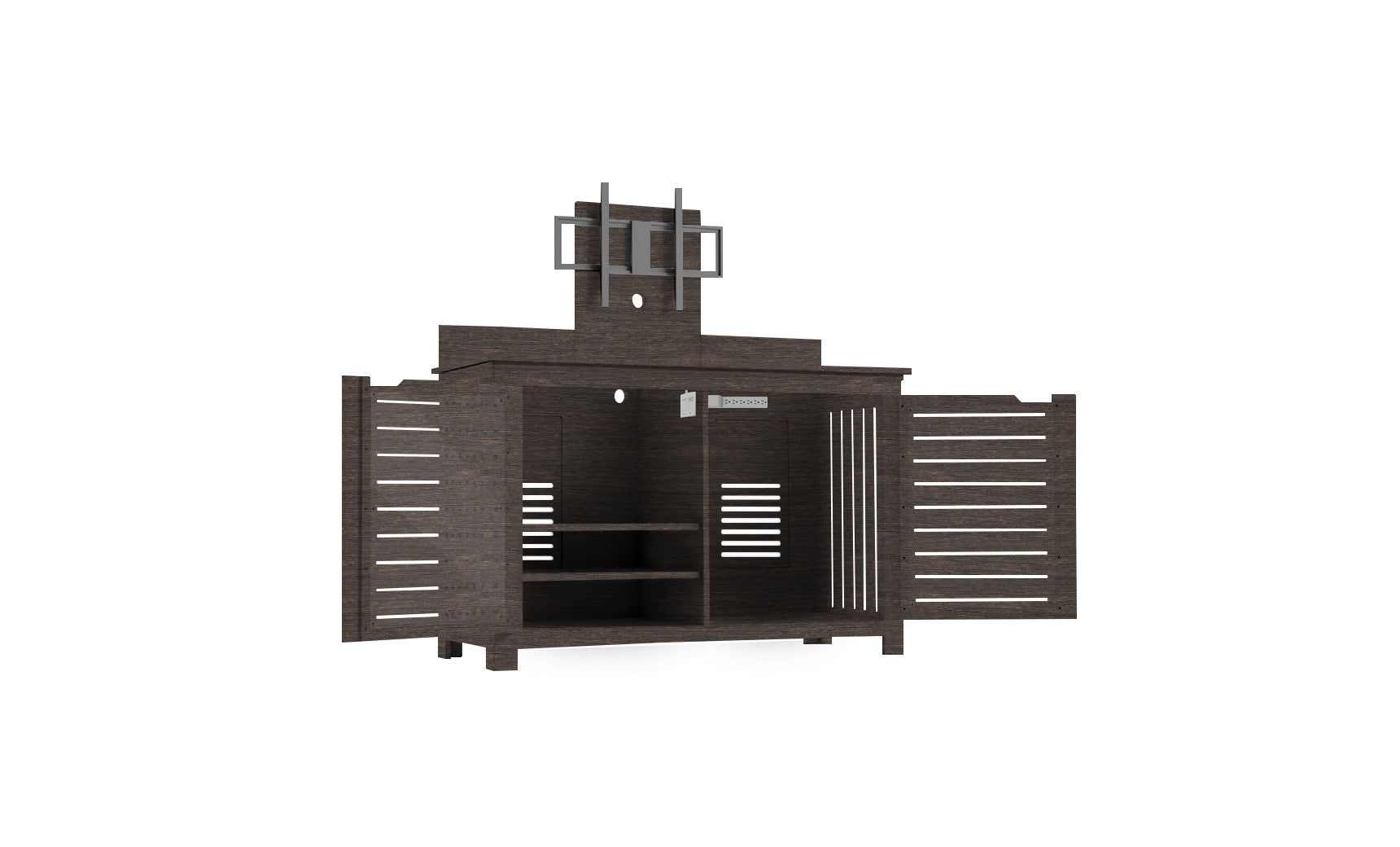 Ledge Lounger Mainstay Bar Credenza, Flint, with TV mount