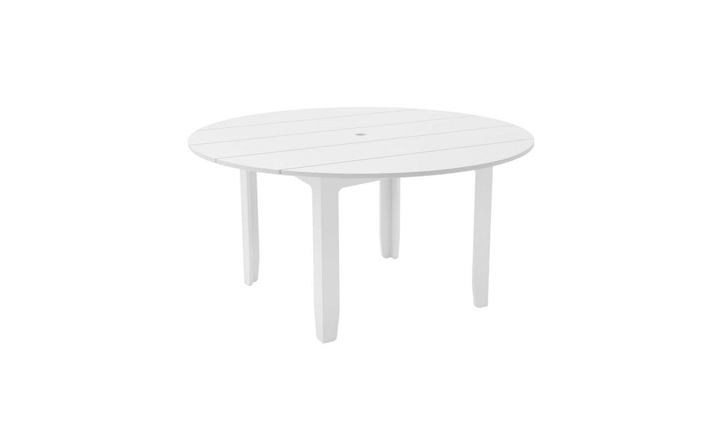 Ledge Lounger Mainstay Round Dining Table 60 inch, White, patio dining setup