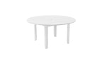 Ledge Lounger Mainstay Round Dining Table 60 inch, White, patio dining setup