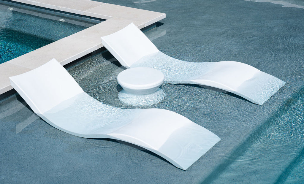 Signature Chaise + Side Table In-Pool Set — 2 Loungers