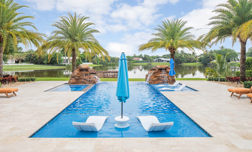 Signature Chaise + Side Table In-Pool Set — 2 Loungers
