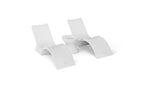Ledge Lounger Signature Chaise Deep bundle, White, 2 chaises with ice bin side table