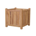 22-inch square teak outdoor planter box — PL-002