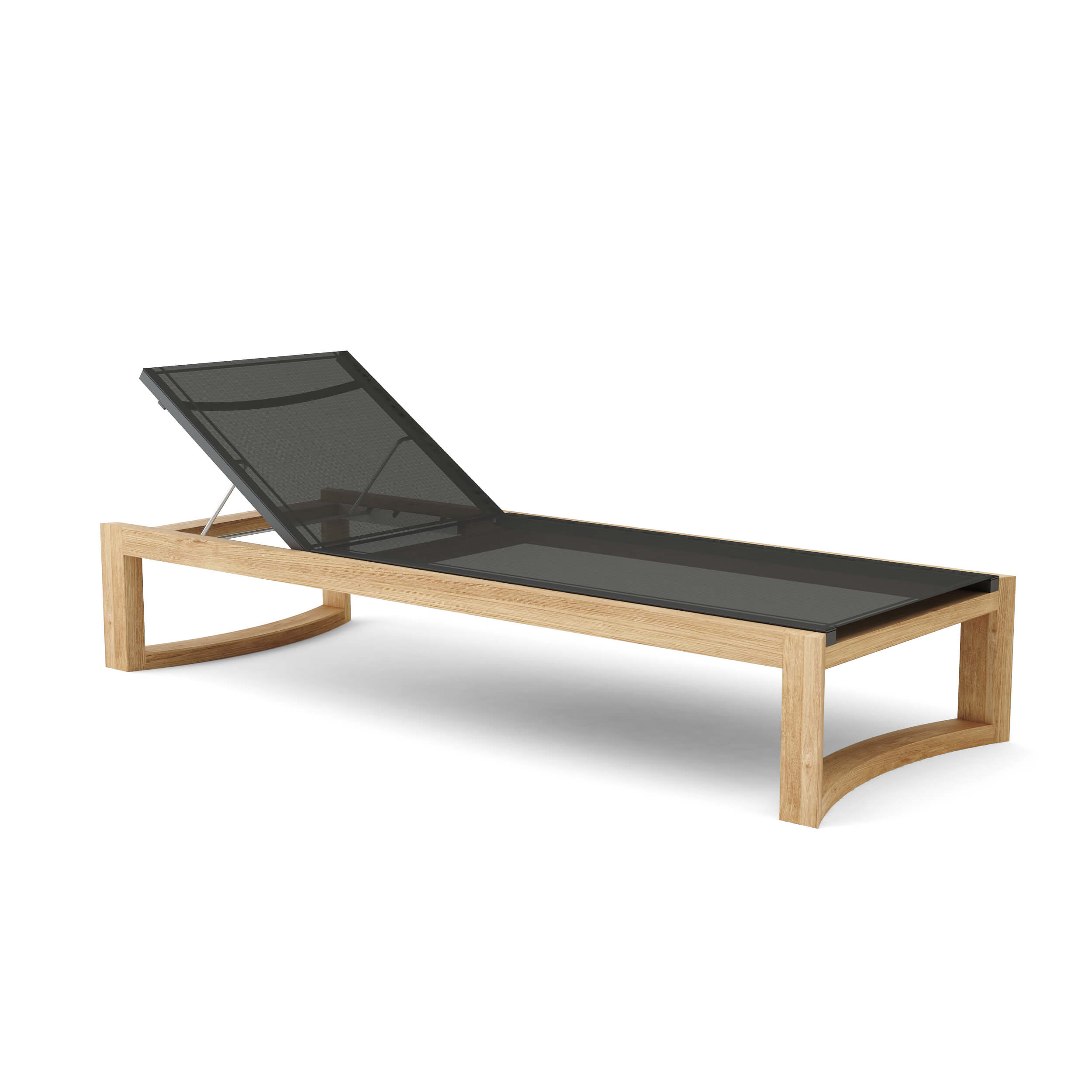 Anderson Teak SL-229 Junus sun lounger, angled product view
