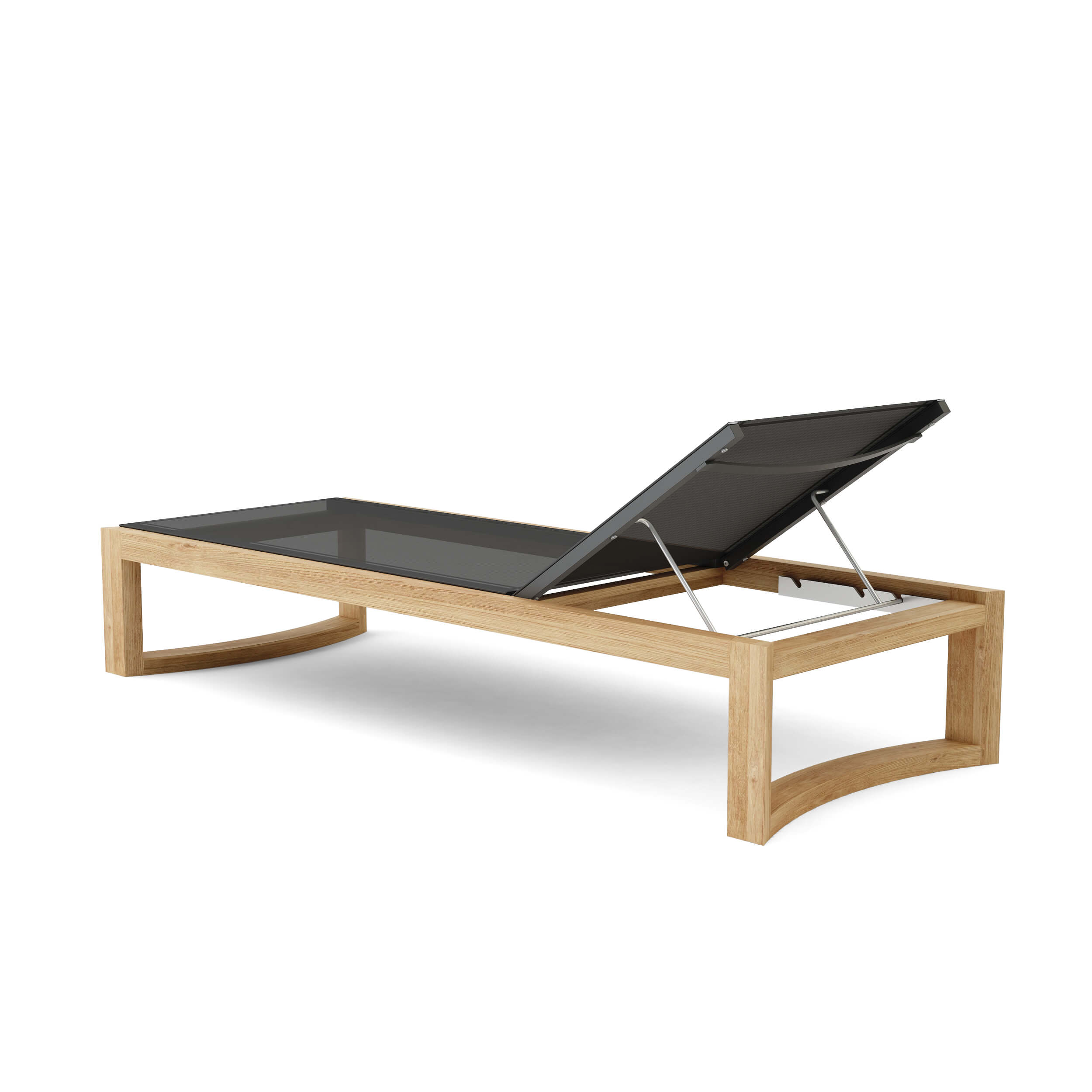 Anderson Teak SL-229 Junus sun lounger, rear three-quarter product view