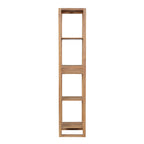 Anderson Teak SPA-1515-4 four-shelf spa towel table in natural teak, side view