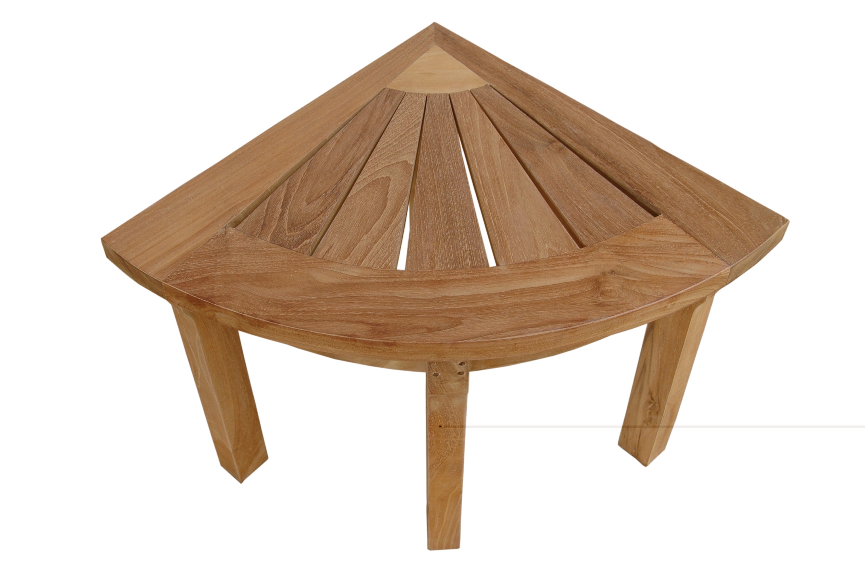Anderson Teak SPA-1919 shower corner stool, top detail