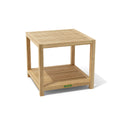 Anderson Teak TB-5656 Glenmore side table with shelf, angled view