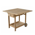 Anderson Teak TR-005 Danica serving cart, three-quarter view