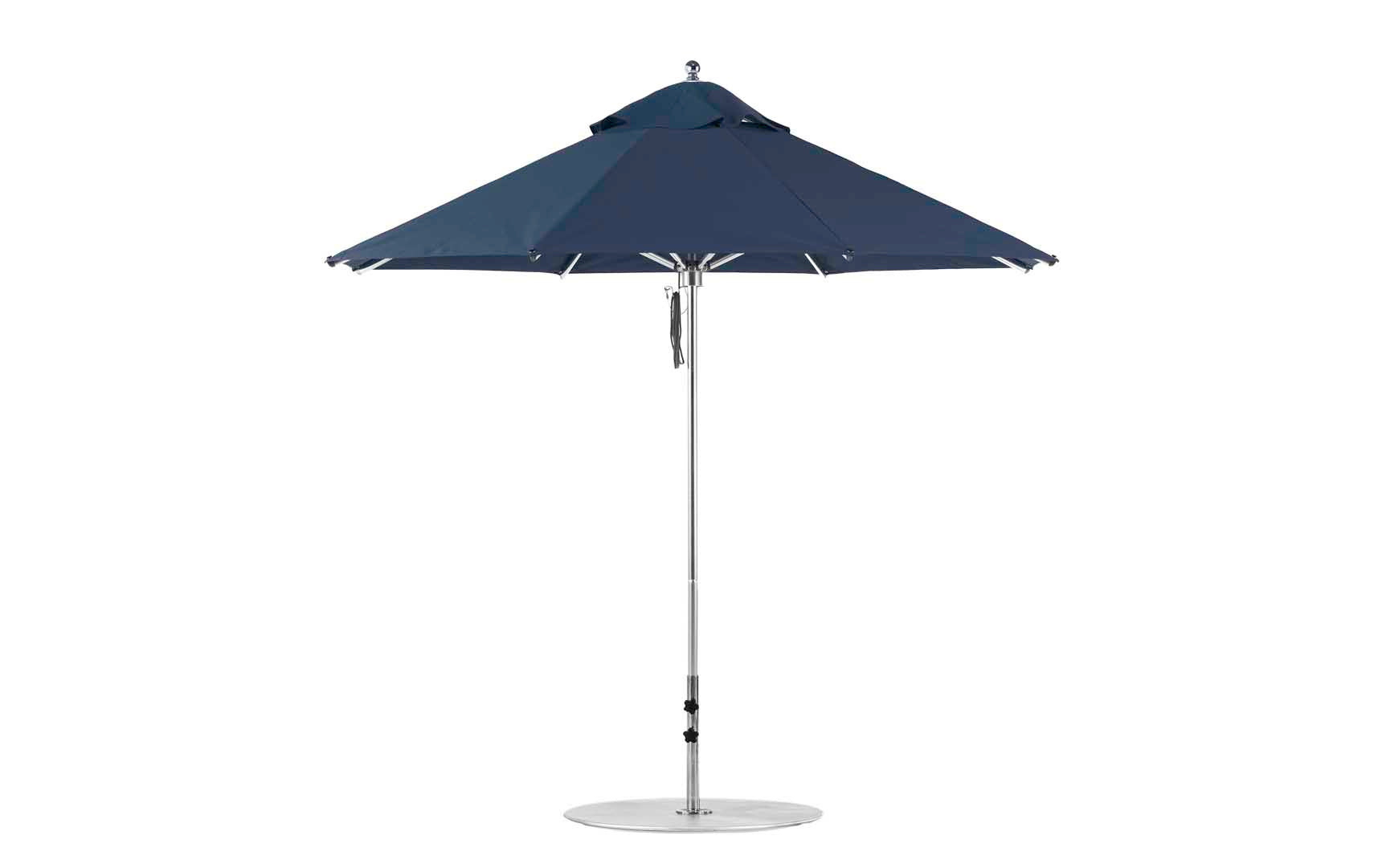 Ledge Lounger 9 foot Octagon Premier Umbrella, Captain Navy canopy