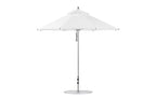 Ledge Lounger 9 foot Octagon Premier Umbrella, White canopy, poolside shade