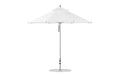 9 foot Premier Umbrella and Fill-Up Base Set, White canopy and Silver pole