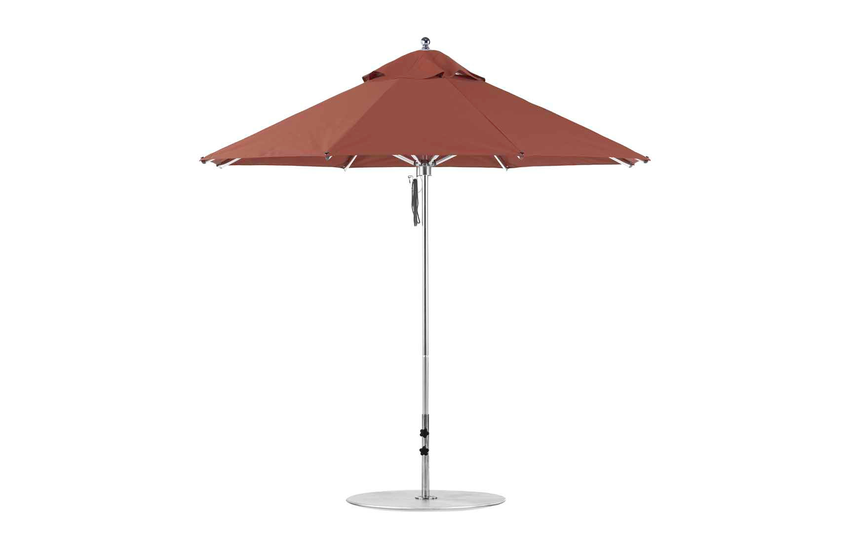 Ledge Lounger 9 foot Octagon Premier Umbrella, Terracotta canopy
