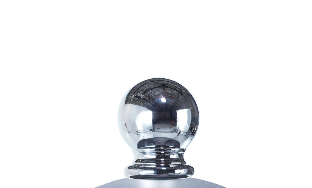 Polished ball finial detail on the 9-foot Premier Umbrella