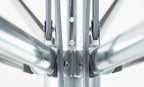 Close-up of the Premier Umbrella pulley ropes, aluminum hub and support ribs