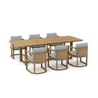 Junus 7-Piece Teak & Wicker Outdoor Dining Set — Seats 6