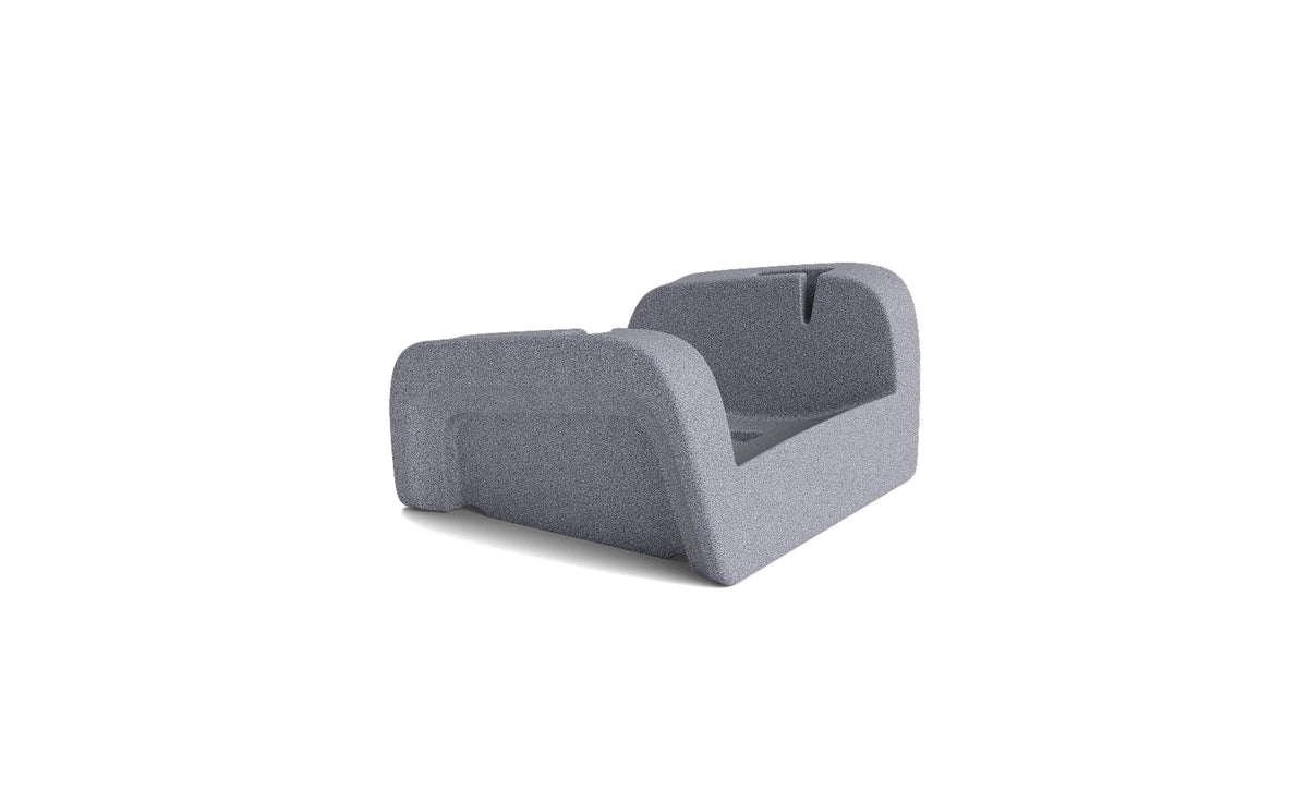 Granite Gray Signature Chaise Armrest Console